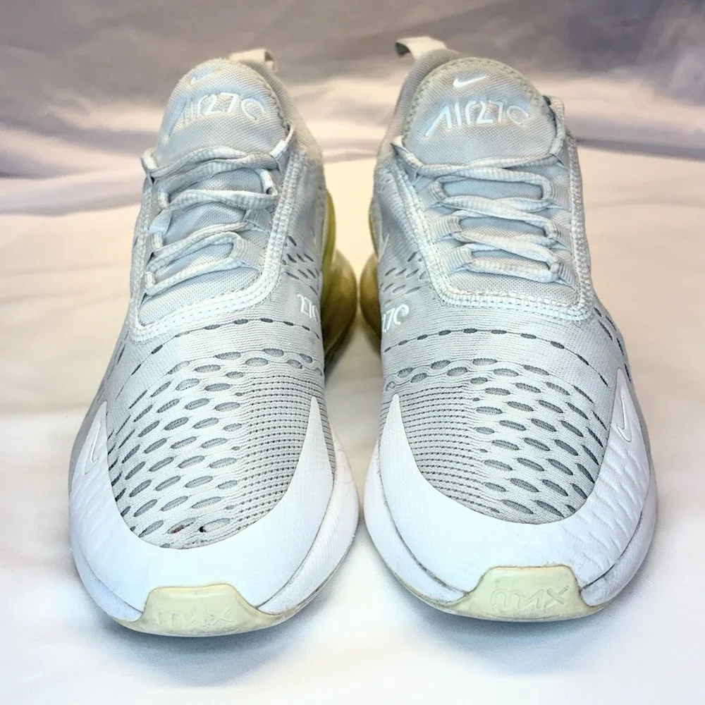 Nike Air Max‎ 270 Triple White Kids 5.5Y Womens 7 Sneakers 943345-103